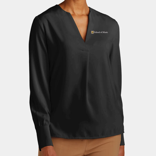 Womens Brooks Brothers Satin Blouse Thumbnail